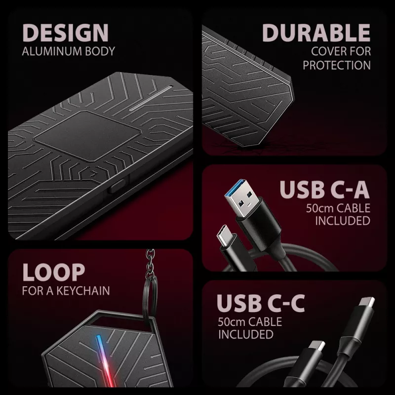 Axagon EEM2-GAM išorinis USB-C 10 Gbps metalinis dėklas M.2 NVMe ir SATA SSD diskams. Be varžtų