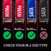 Axagon EEM2-GAM išorinis USB-C 10 Gbps metalinis dėklas M.2 NVMe ir SATA SSD diskams. Be varžtų