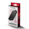 Axagon EEM2-GAM išorinis USB-C 10 Gbps metalinis dėklas M.2 NVMe ir SATA SSD diskams. Be varžtų