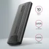 Axagon EEM2-GTS2 išorinė USB-C 10 Gbps metalinė dėžutė M.2 NVMe ir SATA SSD diskams. Be varžtų