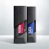 Axagon EEM2-GTS2 išorinė USB-C 10 Gbps metalinė dėžutė M.2 NVMe ir SATA SSD diskams. Be varžtų