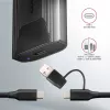 Axagon EEM2-GTS2 išorinė USB-C 10 Gbps metalinė dėžutė M.2 NVMe ir SATA SSD diskams. Be varžtų