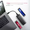 Axagon EEM2-GTS2 išorinė USB-C 10 Gbps metalinė dėžutė M.2 NVMe ir SATA SSD diskams. Be varžtų