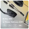 Axagon ADA-HCPD USB-C į 3,5 mm lizdą – Hi-Fi DAC garso adapteris, 384 kHz / 32 bitų, 60 W PD