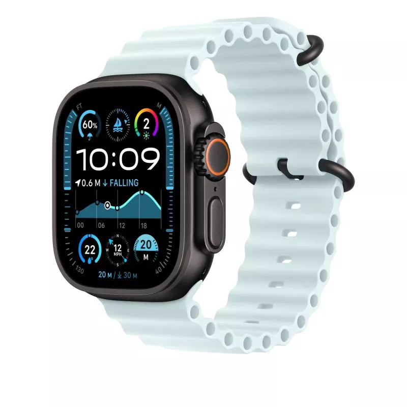 APPLE 49 mm ledo mėlynos spalvos „Ocean“ juostelės ilgintuvas – juodo titano apdaila