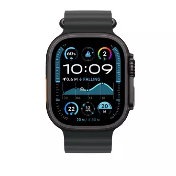 APPLE 49mm juoda Ocean dirželio prailginimo dalis – juodos spalvos titano apdaila