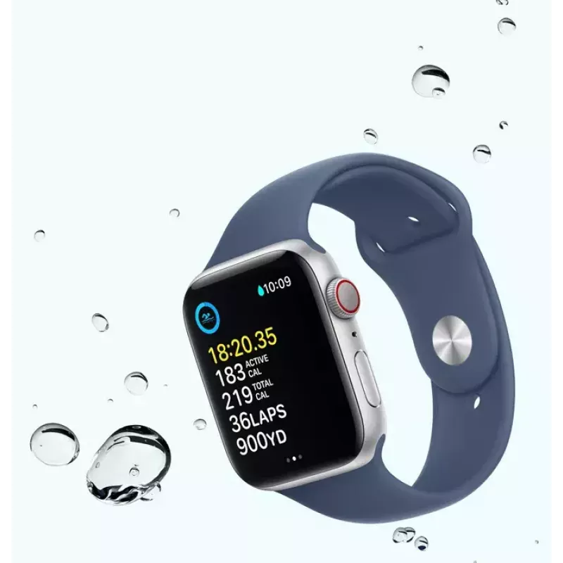 Išmanusis laikrodis „Apple Watch SE GPS 44 mm“ vidurnakčio aliuminio korpusas juodas