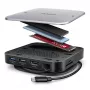 Axagon HMC-UFO USB-C Hub M.2 SATA/NVMe 1 Gbit/s Ethernet 384 kHz Audio Wired USB 3.2 Gen 2 (3.1 Gen 2) Type-C Black