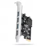Axagon PCEU-430RS PCIe valdiklis 4x išor. USB-A 5Gbps prievadas