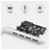 Axagon PCEU-430RS PCIe valdiklis 4x išor. USB-A 5Gbps prievadas