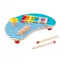 Fisher-Price medinis muzikinis stalas su mušamaisiais instrumentais, 3 medinės dalys
