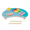 Fisher-Price medinis muzikinis stalas su mušamaisiais instrumentais, 3 medinės dalys