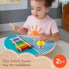 Fisher-Price medinis muzikinis stalas su mušamaisiais instrumentais, 3 medinės dalys