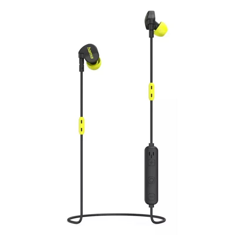 Hama Freedom Athletics II Ausinės Belaidės Užkabinamos, Įdedamos Skambučiams / Muzikai Bluetooth Juoda, Geltona