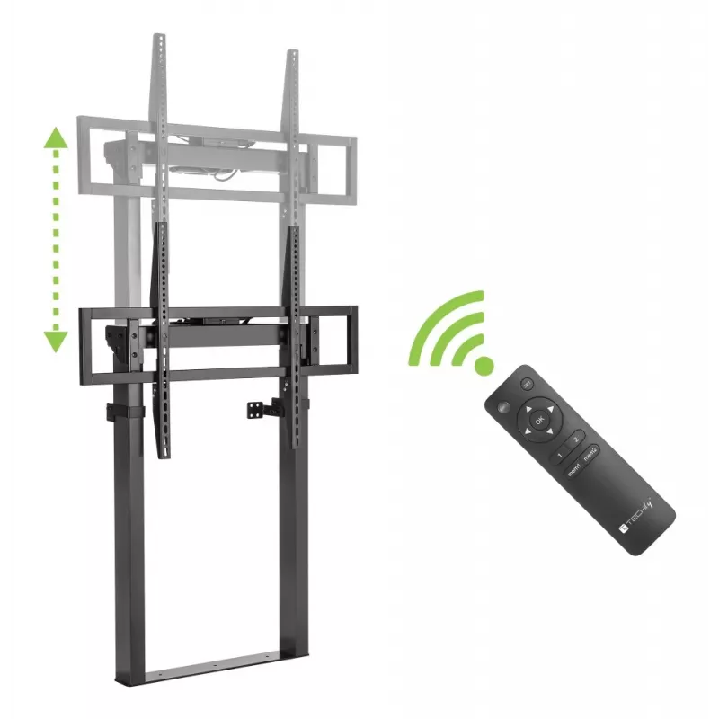 Techly ICA-TR68MW TV laikiklis/stovas 2.54 m (100 colių) Juoda