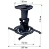 Techly Universal Ceiling Bracket for Projector, Juoda ICA-PM 100BK
