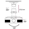 Techly Universal Ceiling Bracket for Projector, Juoda ICA-PM 100BK