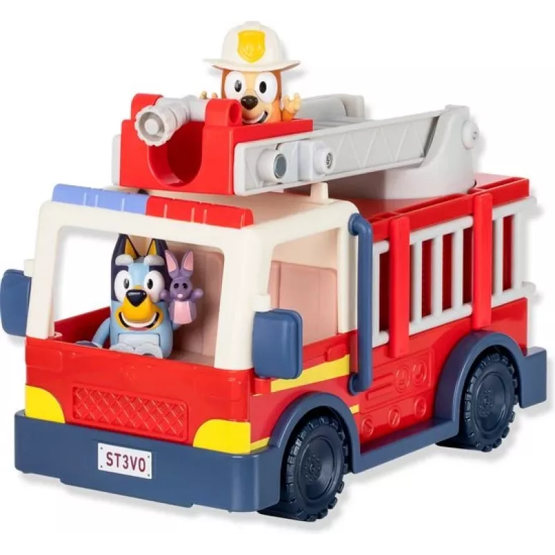 Moose Toys Bluey Fire Truck, gaisrinis automobilis, 3 metai, plastikas, įvairiaspalvis, raudonas