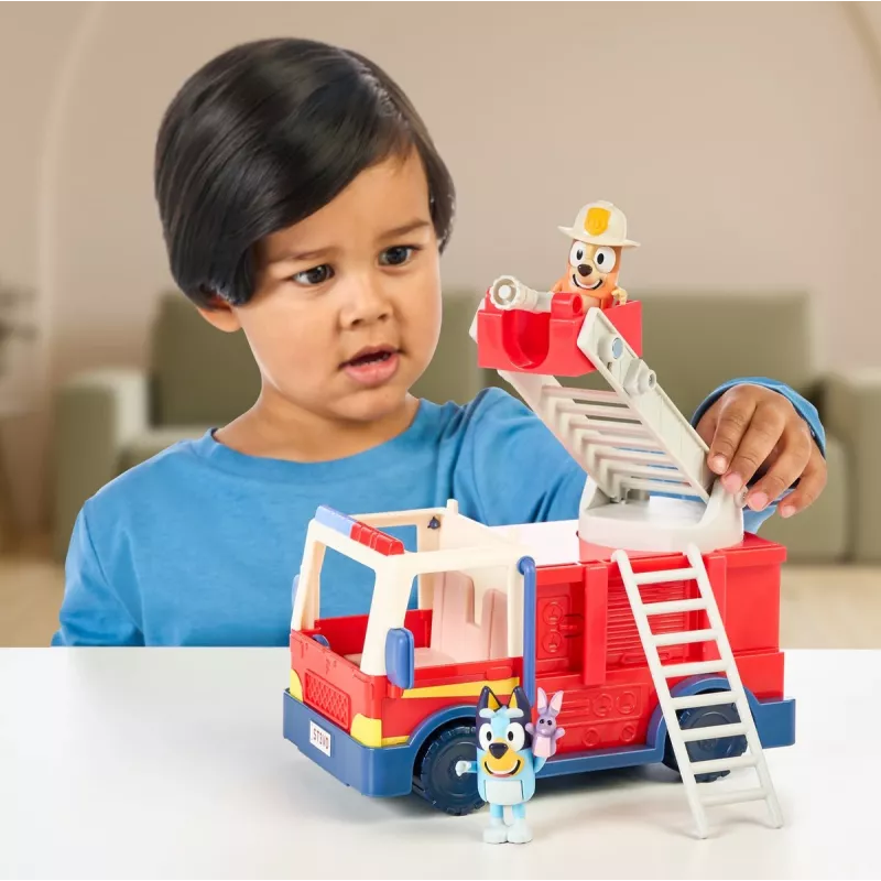Moose Toys Bluey Fire Truck, gaisrinis automobilis, 3 metai, plastikas, įvairiaspalvis, raudonas
