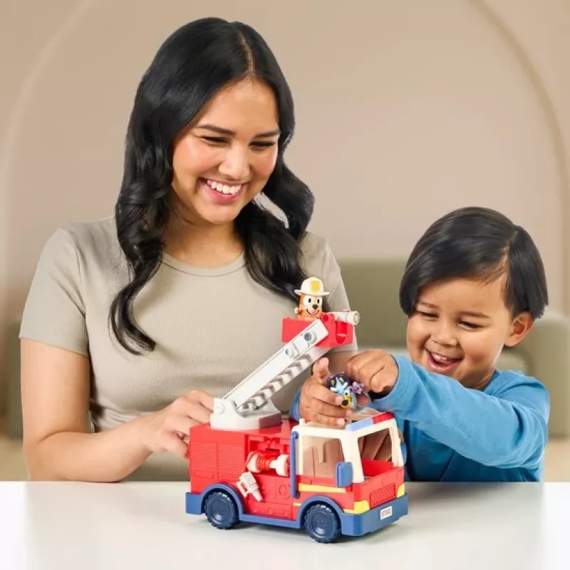 Moose Toys Bluey Fire Truck, gaisrinis automobilis, 3 metai, plastikas, įvairiaspalvis, raudonas