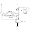 Techly ICA-LCD 174NB monitoriaus laikiklis / stovas 81,3 cm (32 col.) Stalinis Juodas