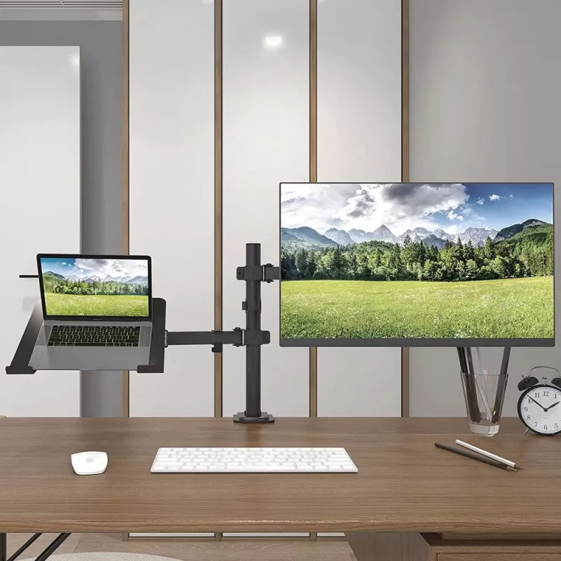 Techly ICA-LCD 174NB monitoriaus laikiklis / stovas 81,3 cm (32 col.) Stalinis Juodas