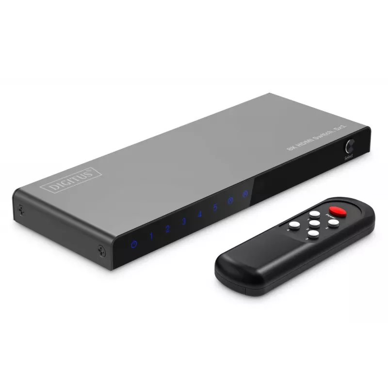 DIGITUS 5x1 HDMI jungiklis. 8K/60Hz (4:4:4). HDR. HDCP2.3