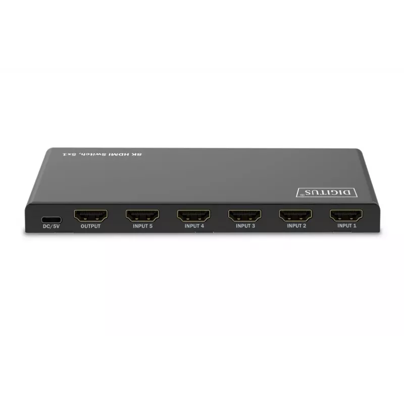 DIGITUS 5x1 HDMI jungiklis. 8K/60Hz (4:4:4). HDR. HDCP2.3