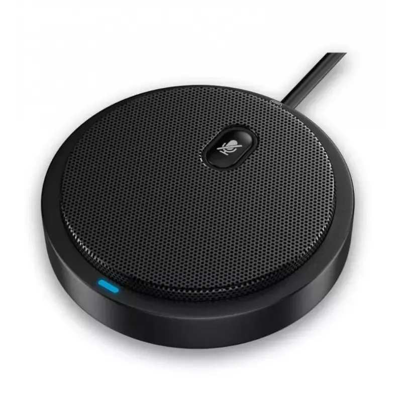 Konferencinis mikrofonas TECHLY 362725, USB Type-A laidinis, visakryptis, 3 m nuotolis, 100–16000 Hz, 680 Ω, metalinis korpusas, 2 m laidas