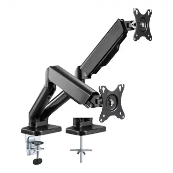 Techly ICA-LCD 462B stalo monitoriaus laikiklis, dujinė spyruoklė, 17–32 colių (43,2–81,3 cm), 9 kg, VESA 75x75/100x100, juodas