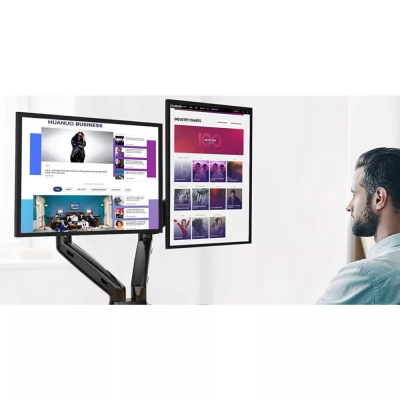 Techly ICA-LCD 462B monitoriaus laikiklis / stovas 81,3 cm (32 colių) Stalinis Juodas