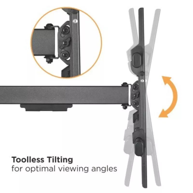 Techly ICA-PLB 490 TV laikiklis/stovas 2,03 m (80 colių) juodas