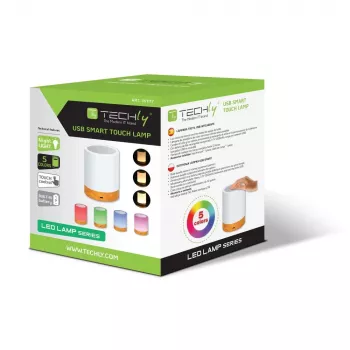 Stalinė lempa Techly I-LED TOUCH 1.6 W balta LED jutiklinis valdymas