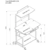 Techly Compact Multi-Function Computer Desk, Glossy Juoda ICA-TB 7800BK