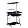 Techly Compact Multi-Function Computer Desk, Glossy Juoda ICA-TB 7800BK