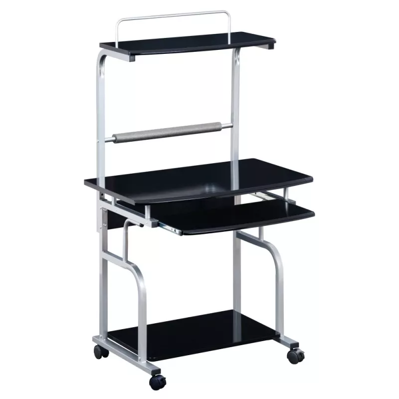 Techly Compact Multi-Function Computer Desk, Glossy Juoda ICA-TB 7800BK