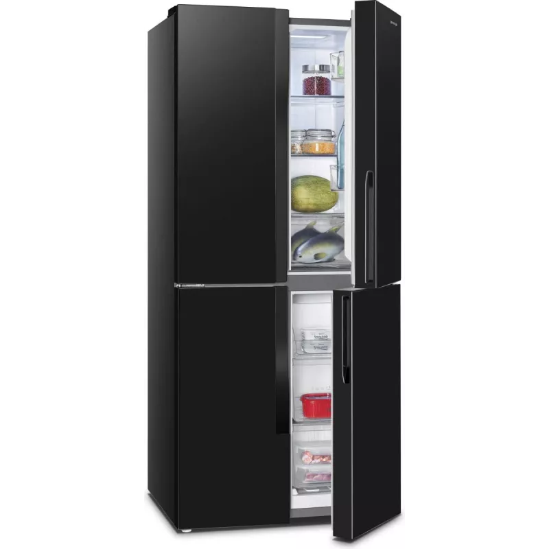 Gorenje G600 NRM818EMB šaldytuvas-šaldiklis, laisvai pastatomas 427 L juodas