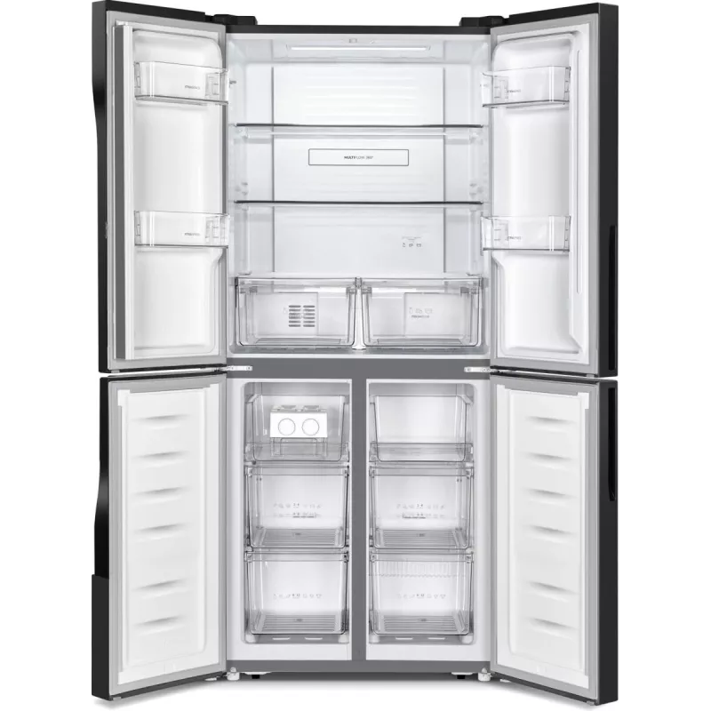 Gorenje G600 NRM818EMB šaldytuvas-šaldiklis, laisvai pastatomas 427 L juodas