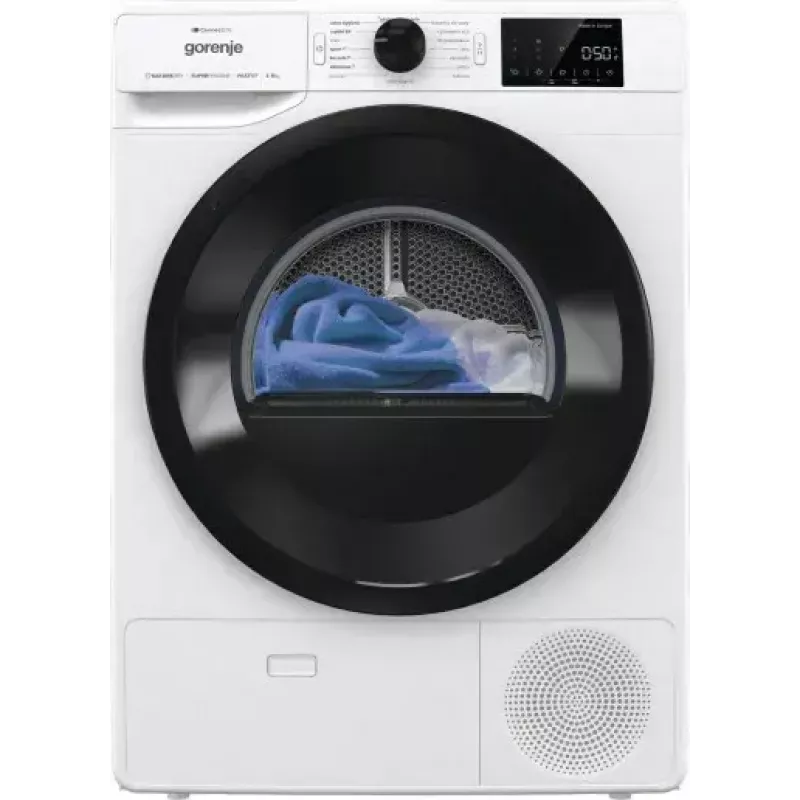 Džiovyklė Gorenje DPNE83GNLWIFI/PL, 8 kg, šilumos siurblys, WiFi, A+++ energijos klasė, balta