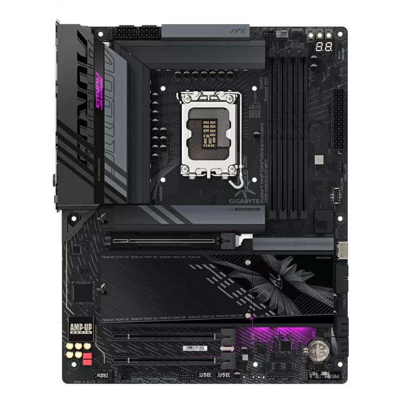 Pagrindinė plokštė GIGABYTE Z890 AORUS ELITE WIFI7, Intel Z890 mikroschemų rinkinys, LGA 1851, ATX, DDR5, 4x DIMM, 4x M.2, Wi‑Fi 7, 2.5Gb LAN