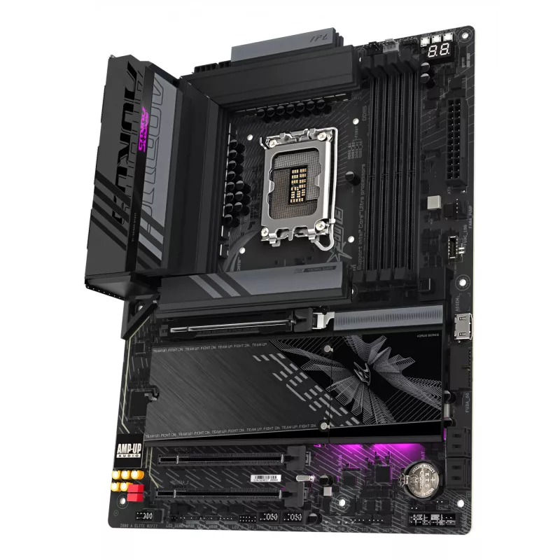 Pagrindinė plokštė GIGABYTE Z890 AORUS ELITE WIFI7, Intel Z890 mikroschemų rinkinys, LGA 1851, ATX, DDR5, 4x DIMM, 4x M.2, Wi‑Fi 7, 2.5Gb LAN