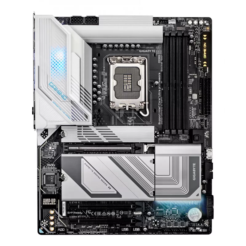 GIGABYTE Z890 GAMING X WIFI7 pagrindinė plokštė - Palaiko Intel Core Ultra (Series 2) procesorius, 16+1+2 fazių VRM, iki 8800 MHz DDR5 (OC), 1xPCIe 5.0 + 3xPCIe 4.0, Wi-Fi 7, 2,5 GbE LAN, USB 4