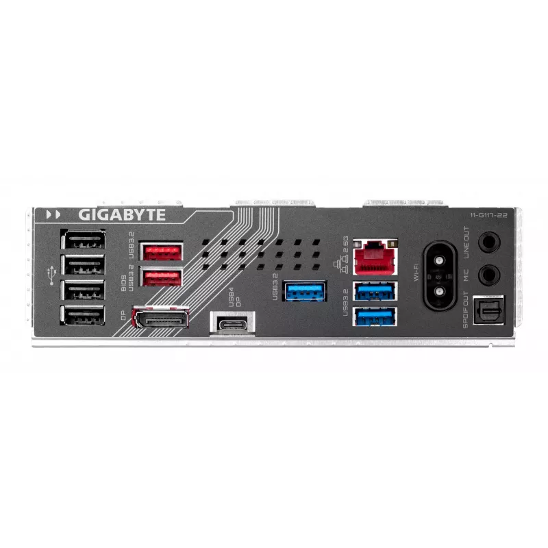 GIGABYTE Z890 GAMING X WIFI7 pagrindinė plokštė - Palaiko Intel Core Ultra (Series 2) procesorius, 16+1+2 fazių VRM, iki 8800 MHz DDR5 (OC), 1xPCIe 5.0 + 3xPCIe 4.0, Wi-Fi 7, 2,5 GbE LAN, USB 4
