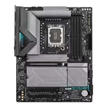 GIGABYTE Z890 EAGLE WIFI7 pagrindinė plokštė – palaiko Intel Core Ultra (2-os serijos) procesorius, 14+1+2 fazių VRM, iki 8800 MHz DDR5 (OC), 1x PCIe 5.0 + 3x PCIe 4.0, Wi-Fi 7, 2.5GbE LAN, USB 4