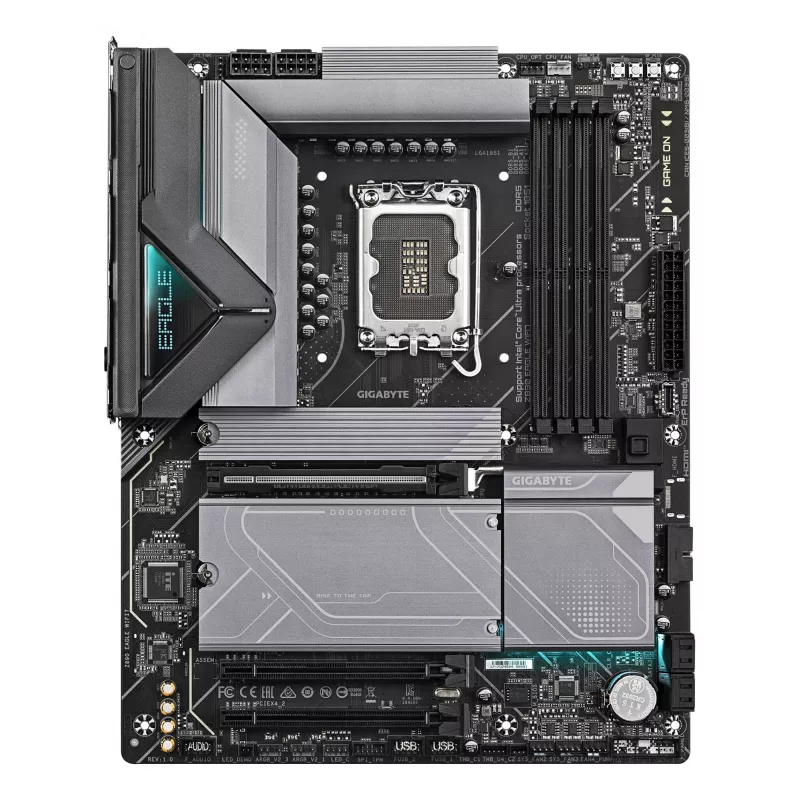 GIGABYTE Z890 EAGLE WIFI7 pagrindinė plokštė – palaiko Intel Core Ultra (2-os serijos) procesorius, 14+1+2 fazių VRM, iki 8800 MHz DDR5 (OC), 1x PCIe 5.0 + 3x PCIe 4.0, Wi-Fi 7, 2.5GbE LAN, USB 4