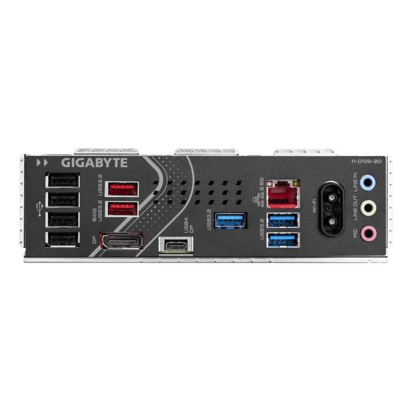 GIGABYTE Z890 EAGLE WIFI7 pagrindinė plokštė – palaiko Intel Core Ultra (2-os serijos) procesorius, 14+1+2 fazių VRM, iki 8800 MHz DDR5 (OC), 1x PCIe 5.0 + 3x PCIe 4.0, Wi-Fi 7, 2.5GbE LAN, USB 4