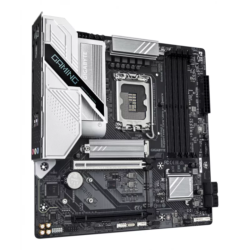 GIGABYTE Z890M GAMING X pagrindinė plokštė - palaiko Intel Core Ultra (2 serijos) procesorius, 8+1+2 fazių VRM, iki 8800 MHz DDR5 (OC), 1xPCIe 5.0 + 2xPCIe 4.0, 2,5 GbE LAN, USB 3.2 Gen 1