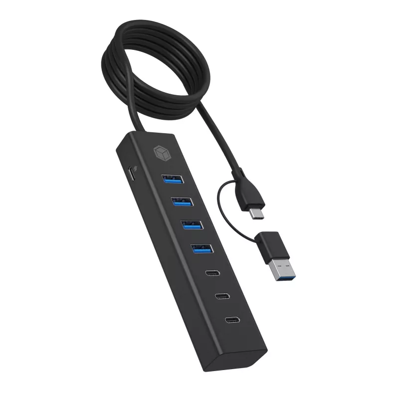 ICY BOX IB-HUB1737-C3 USB 3.2 Gen 1 (3.1 Gen 1) Type-C 5000 Mbit/s Juoda