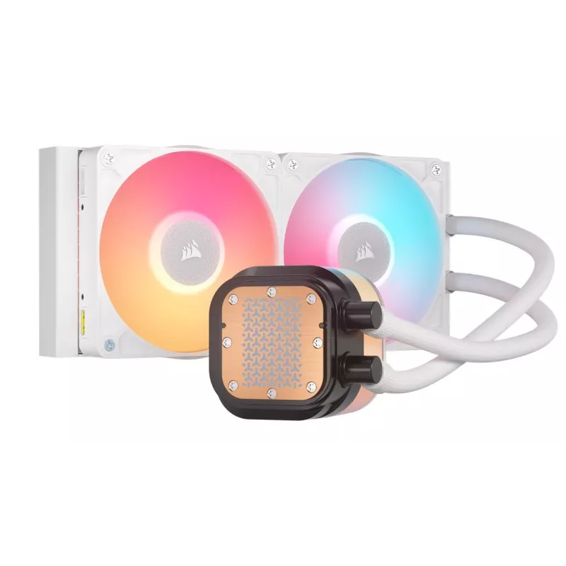 Viską viename skysčio aušintuvas Corsair iCUE LINK TITAN 240 RX LCD 12 cm Baltas