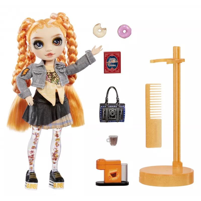 Rainbow High Sparkle & Shine mados lėlės – Clementine (oranžinė)